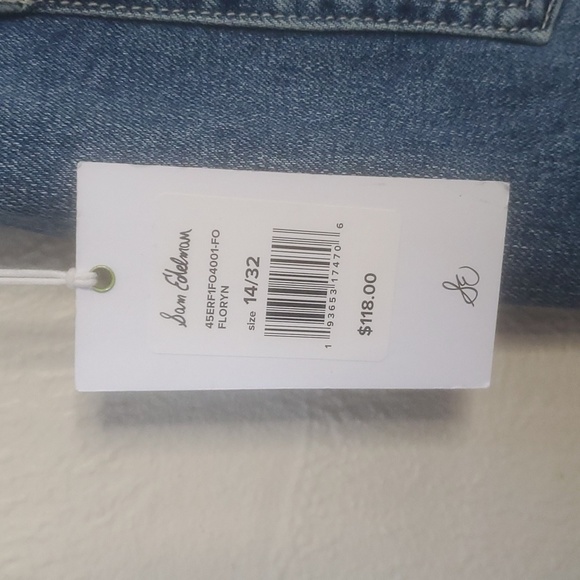 Sam Edelman The Kitten Straight Mid Rise Jeans Size 14/32 NWT - Picture 4 of 8